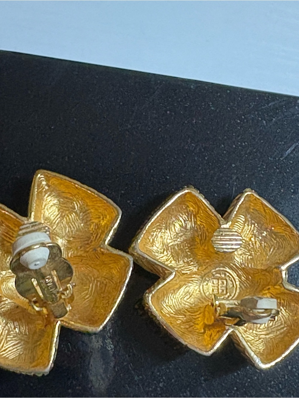 Givenchy Gold Tone Twisted Knot Clip-On Earrings - Picture 4 of 9